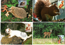 3381/4+ FDC 4 CARTES 1er JOUR        SERIE  NATURE FAUNE