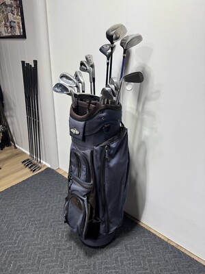 クーガー+ウィルソン メンズ ゴルフクラブ 14本セット キャディバッグ付♪ Men's Golf Set w/ Dunlop Clubs & Outward 9 Cart Bag - 14