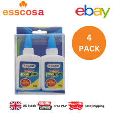 4-Pack PVA Glue 60g - Multipurpose Crafting Adhesive for School, Home, and DIY P