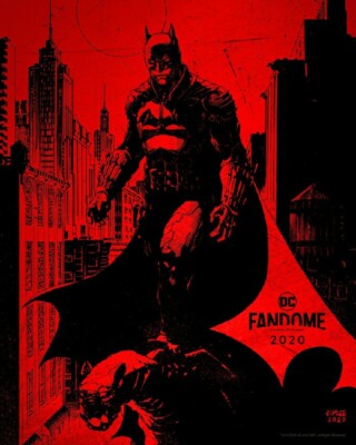 THE BATMAN (2021) D.C Fandome Illustration Poster - Hochglanz A4 Druck