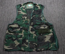 Game Winner Sportswear Vintage Camo Hunting Vest Ammo Pocket Outdoor Men's SIZE