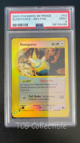 PSA 9 MINT Dunsparce REVERSE HOLO 53 2003 Skyridge WOTC Pokemon Card POP 39 - Picture 1 of 2
