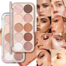 10 Colors Nude Highlighter Contour Palette Makeup Bronzer Powder Highgloss Palet