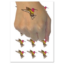 Fluttering Hummingbird Temporary Tattoo Water Resistant Fake Body Art Set