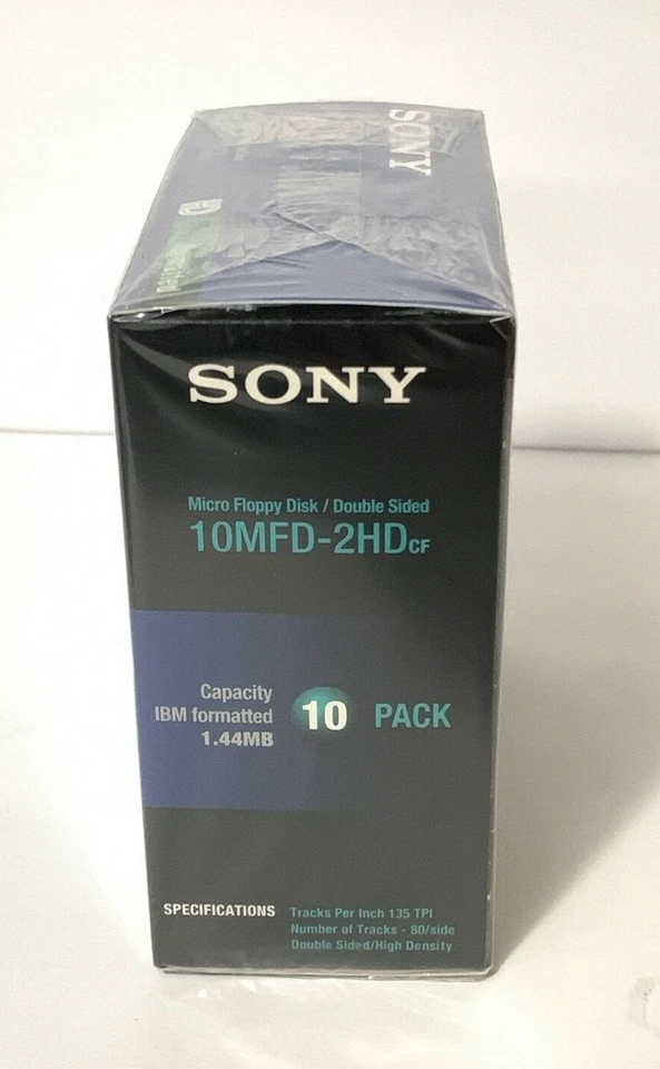 Sony 2HD Floppy Diskettes IBM Formatted 1.44 MB 3.5 Inch ▪ 10 Pack NEW SEALED - Image 4 of 4