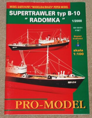 Pro-Model 1 1/2000 - Trawler Supertrawler B-10 Radomka - Modellbaubogen 1:100