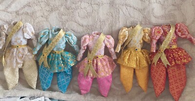 Handmade red  Thai National traditional dress  for barbie/Blythe/Pullip