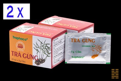 2 x Traphaco Ginger Tea (10 teabag x 3g nuggets  (8936039680116)