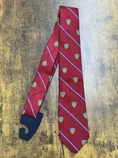Brooks Brothers Red Tie W/ Brooks Brothers Logo 100 Silk Boy's Necktie 50"