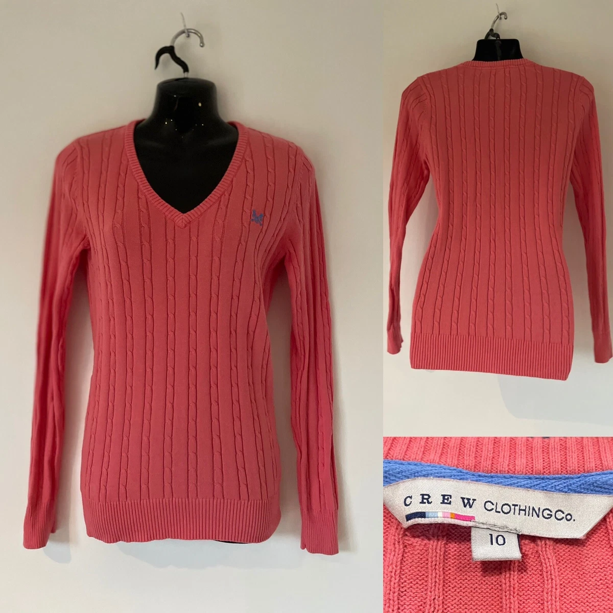 Crew clothing cable knit jumper clearance