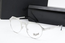 NEW PERSOL P 2488-V 1114 SILVER BLACK AUTHENTIC EYEGLASSES W CASE 51-19