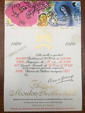 The 1970 Chateau Mouton Rothschild (Specimen) - Label By: Macr Chagall