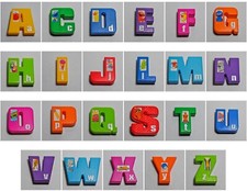 Vintage Tyco Sesame Street Textured Alphabet Replacement Letters 0220  