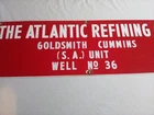 Vintage and Rare Atlantic Refining Co. 30 x 10 Porcelain Petro Sign