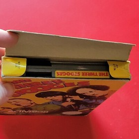 Nintendo NES The Three Stooges Game Box Manual Cleaned Tested Mo Curly Larry