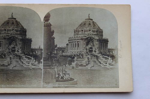 St Louis Fair Stereoview Lot Festival Hall Tag & Nacht Japanische Gärten CH Moore - Bild 4 von 11