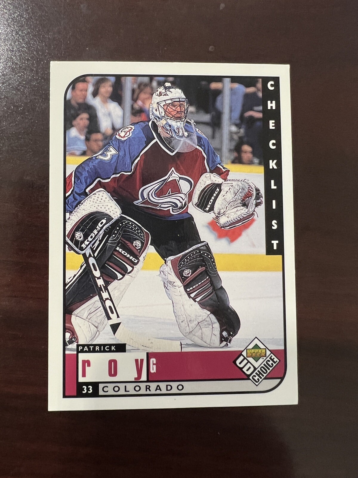 1998-99 UD Choice Colorado Avalanche Hockey Card #309 Patrick Roy CL