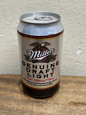 Vintage 12oz. MILLER GENUINE DRAFT Light Beer Can~ Empty