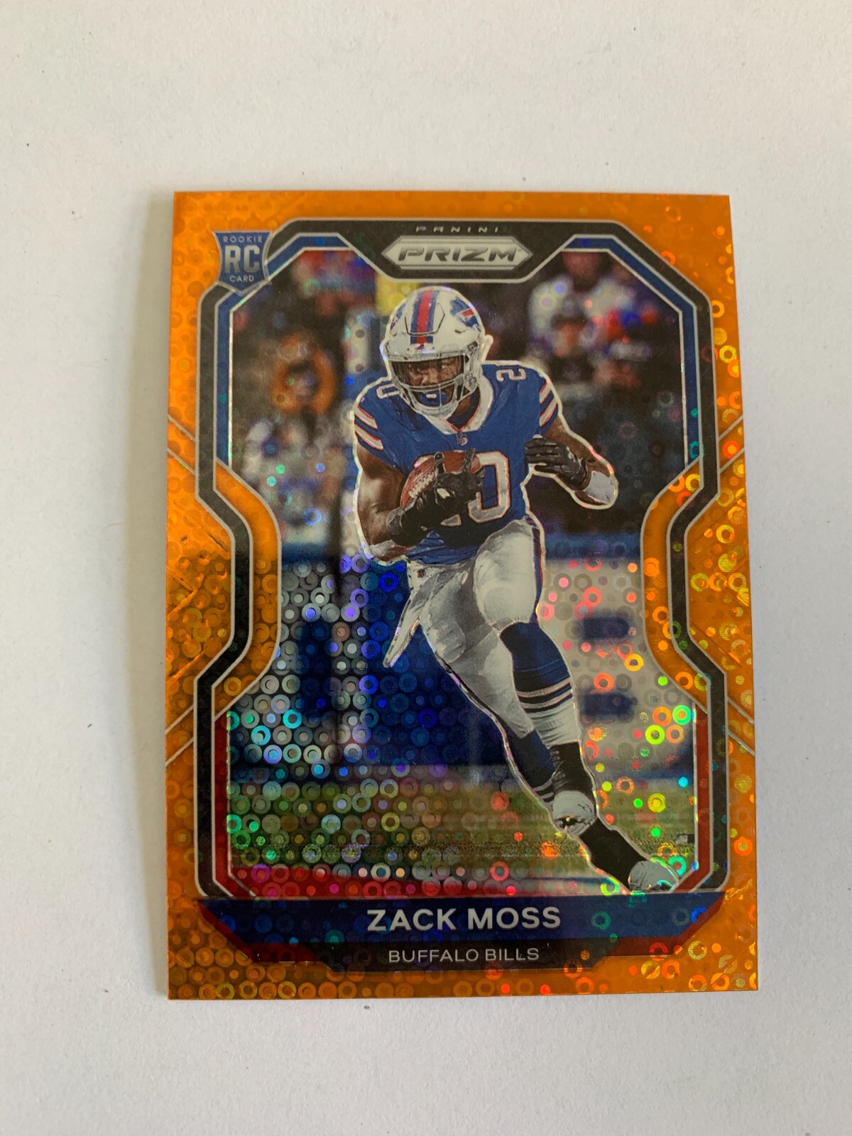 2020 Panini Prizm Prizms Orange Disco #311 Zack Moss - Buffalo Sabres