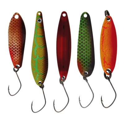 Kinetic Spoon Multipack Mix2 2,5-3,8g - 5 Spoons Micro Blinker Köder für Forelle