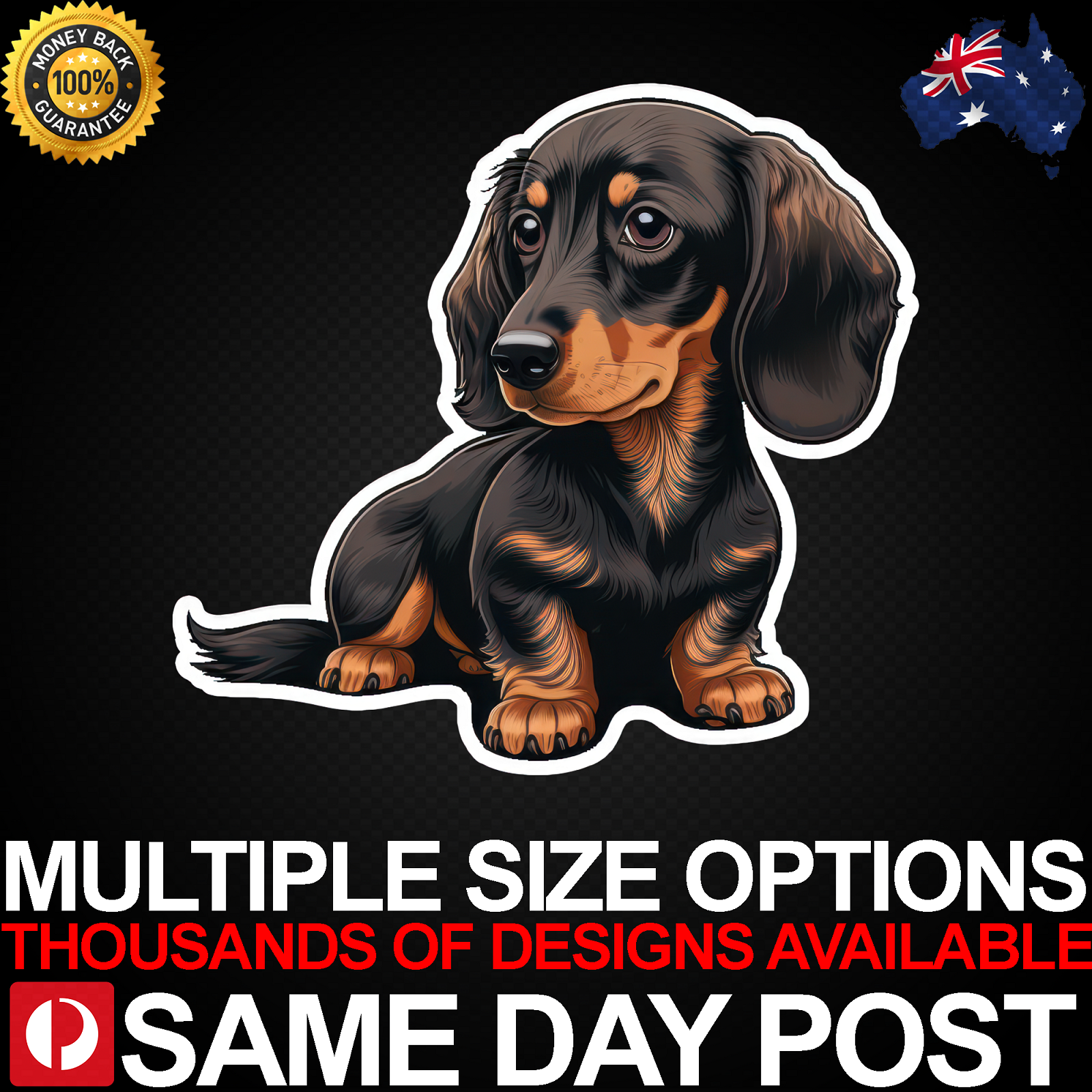 Dachshund Vinyl Car Sticker Decal – Cute Pet Dog for Laptop Wildlife