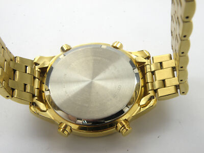 Mens Citizen Cal 6870 Alarm Chrono Gold Dress Watch - 100m for