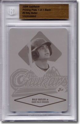 2004 BILLY BUTLER Rookie Printing Press Plate RC BGS 1/1 | eBay