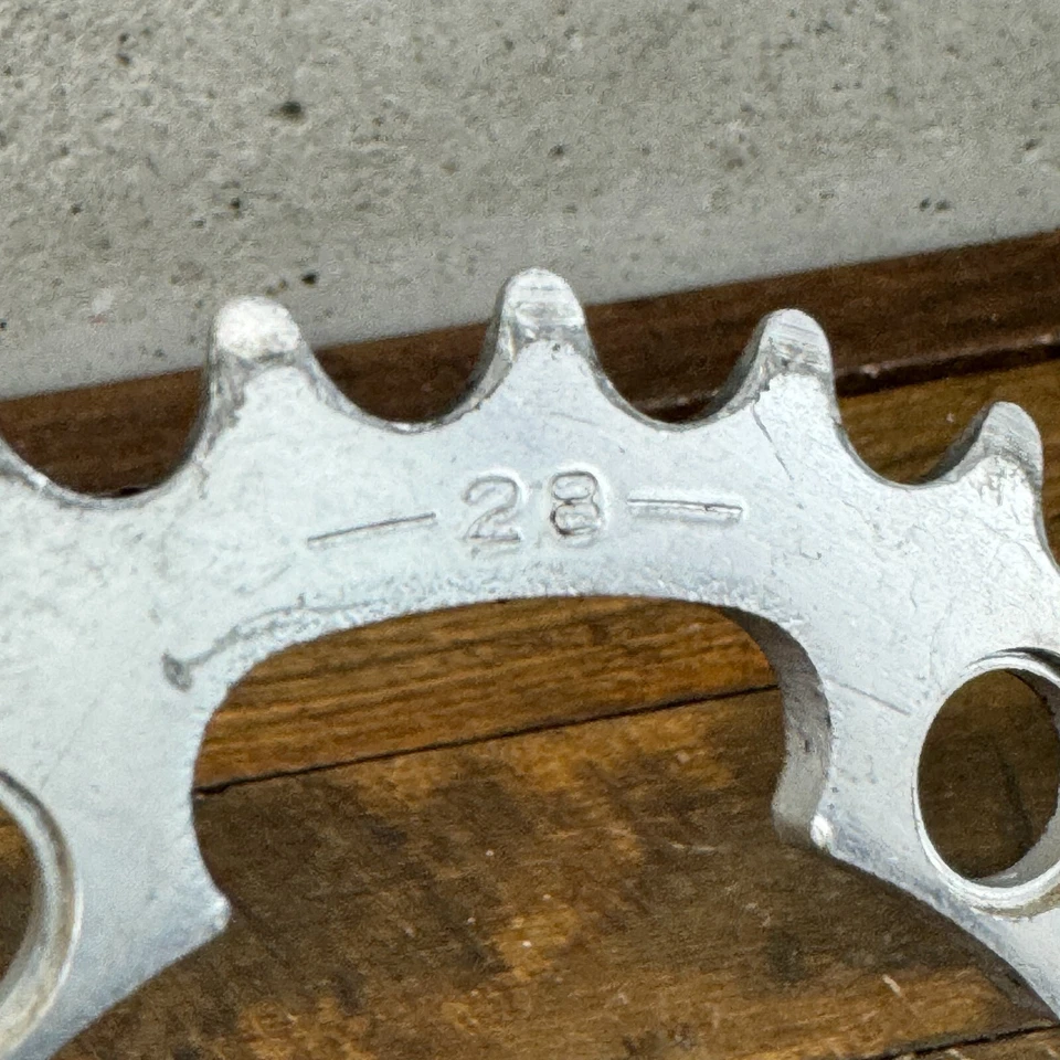 Plato Vintage Edco Mavic 90 BCD 28t 28 Dientes 52.9 MTB Triple Granny Piñón Foto 2 de 4