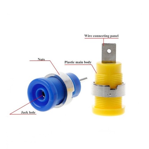 20 piezas enchufes banana de 4 mm conector hembra enchufe conector de cable 5 colores ~ ci - Imagen 3 de 23