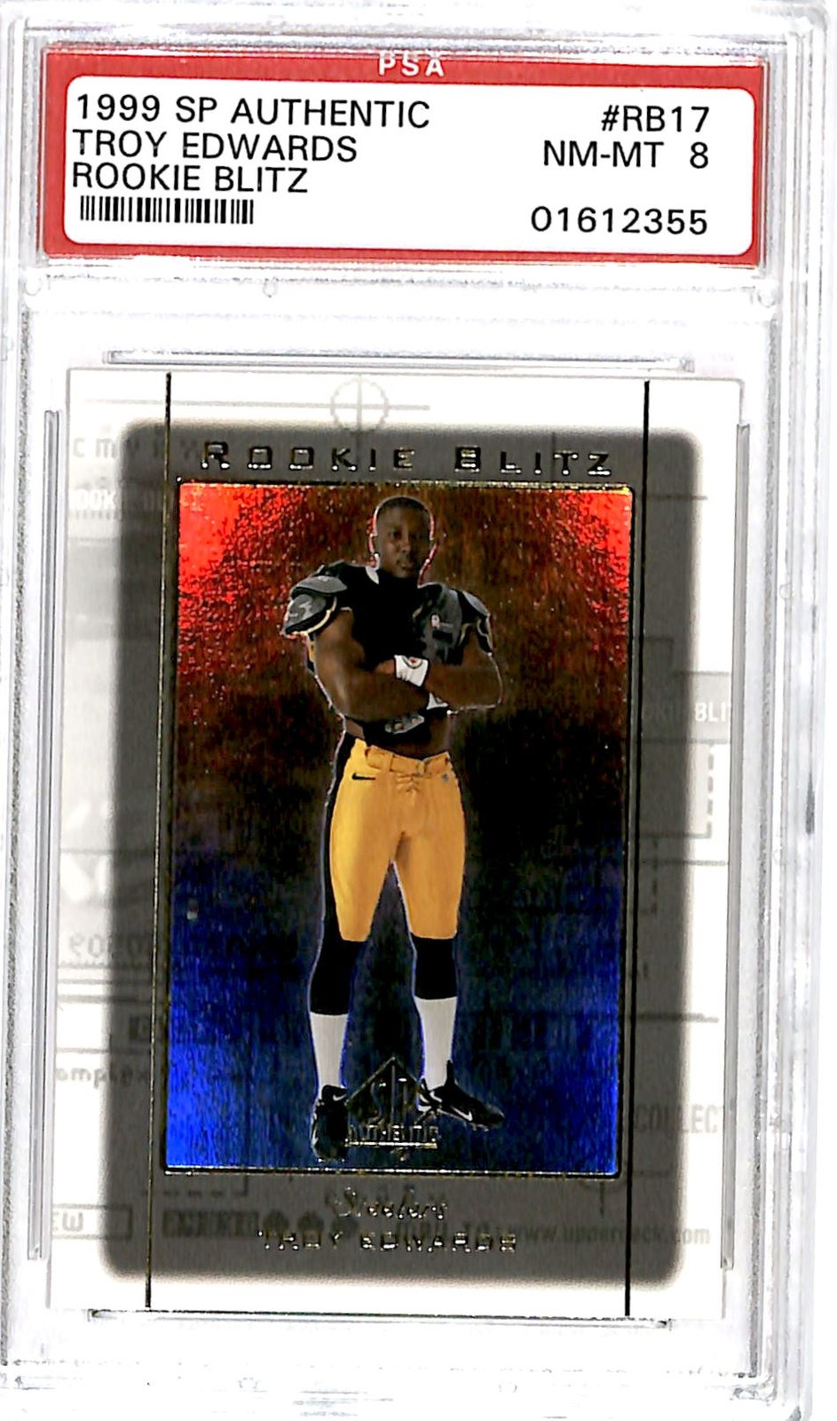 Troy Edwards SP Authentic Rookie Blitz #RB17 Rookie Blitz