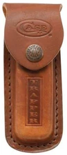 Brown Leather Trapper Sheath Case for Pocket Knife Genuine Accessories 5 Inch