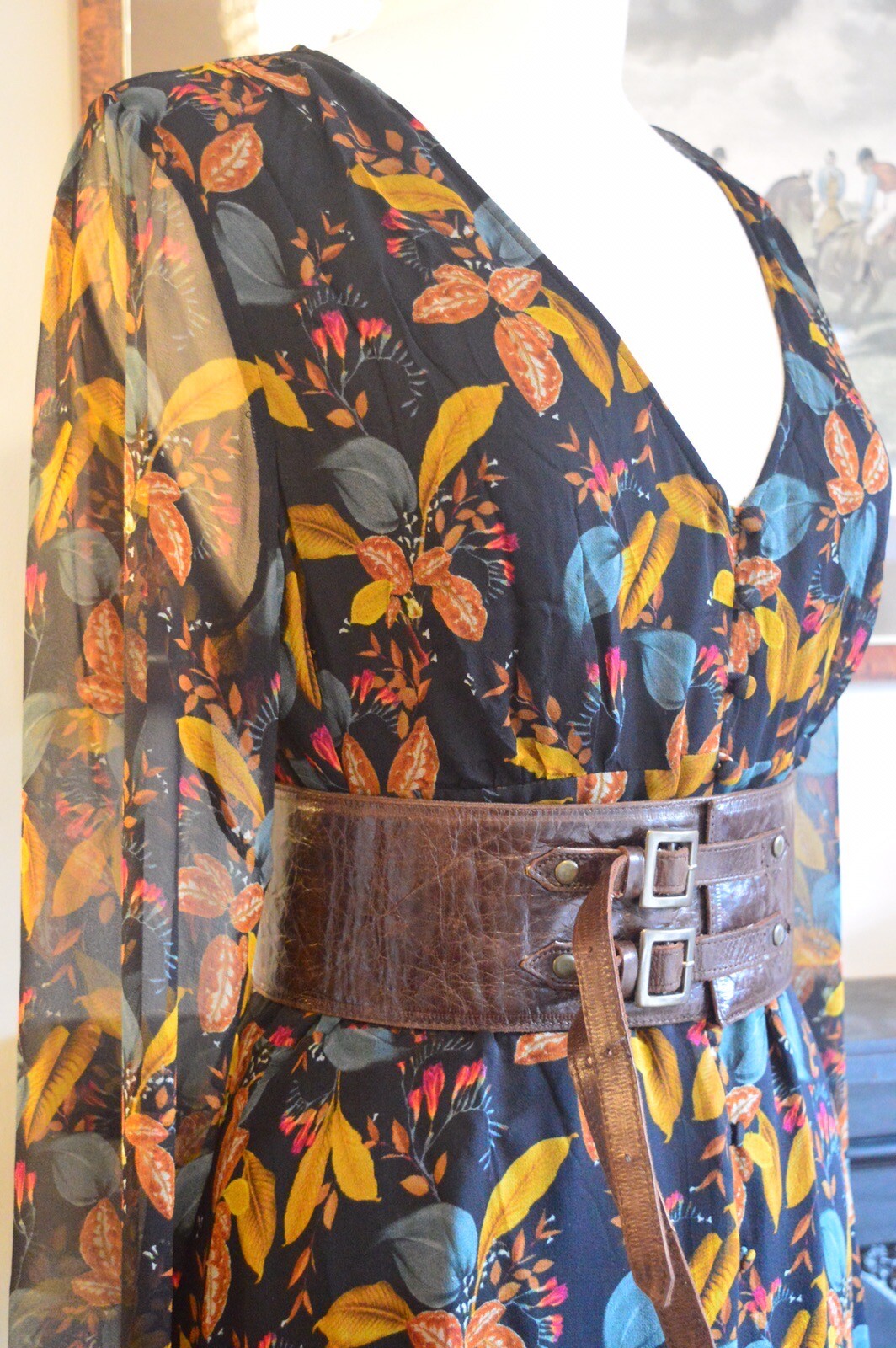 HOUSE OF BRUAR STUNNING SILK FLORAL DRESS SIZE 12 eBay