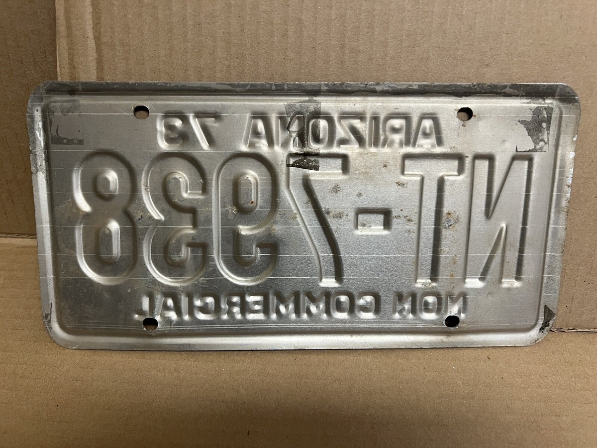 Vintage 1973 Arizona License Plate NT-7938 EXPIRED | eBay
