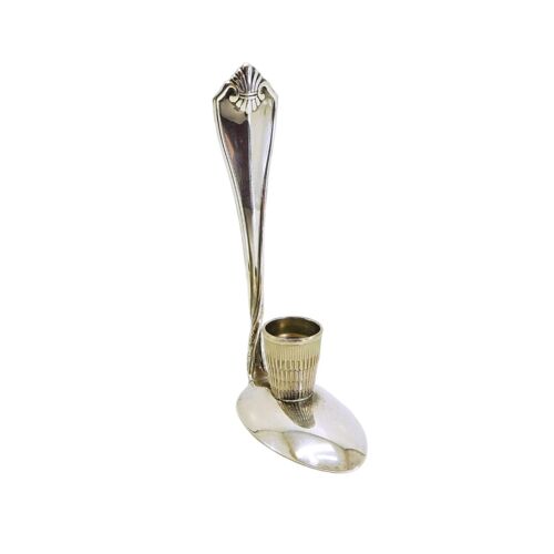 Small Spoon Thimble Candlestick Candle Holder Oneida - Afbeelding 1 van 7