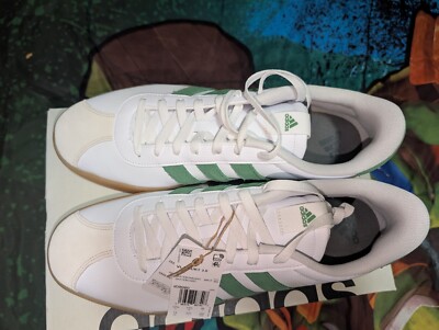Adidas VL Court 3.0 White Green Gum Sole Skate Sneakers  display picture 2