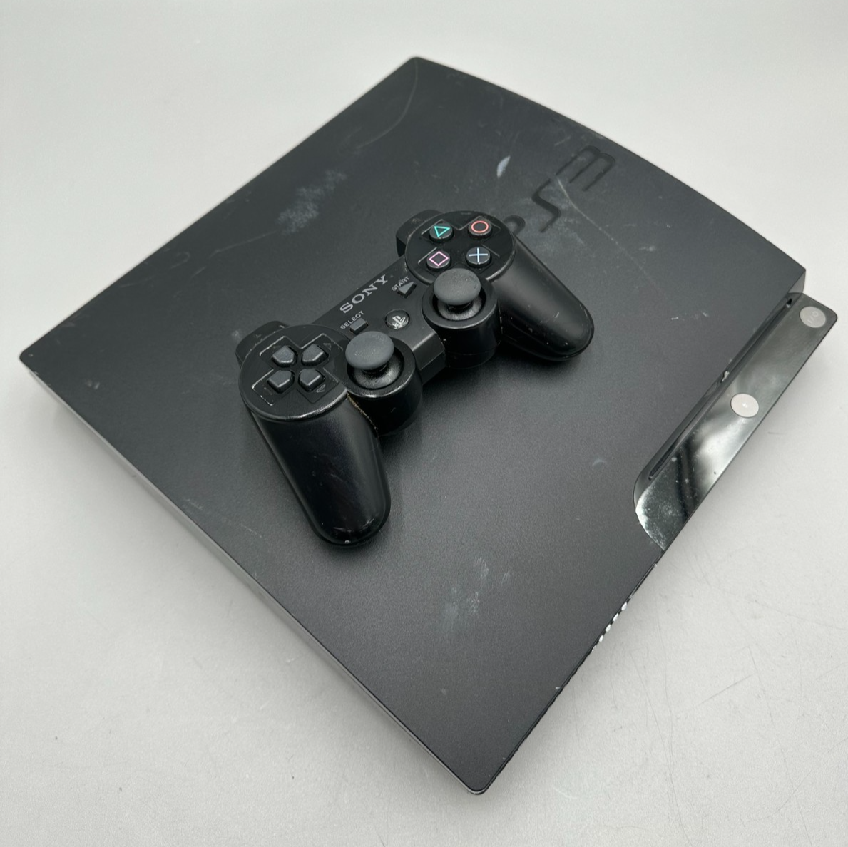 Sony PlayStation 3 PS3 Slim Black Console 120GB CECH-2101A + Black