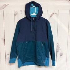 The North Face Women  s Tech Sherpa Pullover XL Egyptian Blue Heather EUC