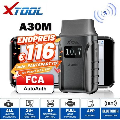 2026 XTOOL A30M Wireless Bidirektionales Scan-Diagnosewerkzeug Codeleser Deutsch