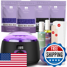 Blitzwax Brazilian And Bikini Waxing Kit For Women Hard Wax Warmer For Face