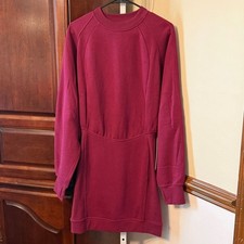 NWT Lululemon Scuba Long Sleeve Dress Sz 6 Deep Luxe Purple Pink Magenta Fleece