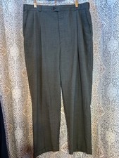 Chaps Ralph Lauren Mens Gray Dress Pants W38 L30 Polyester Rayon Blend