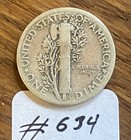 1939 Mercury Dime Fine Philadelphia Pre-WWII Coin 90% Silver Winged Liberty Coin — photo 2
