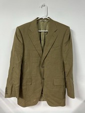CANALI Puro Lino Solid Beige Gold Made In Italy 100 Linen Men  s Blazer Sz 46R