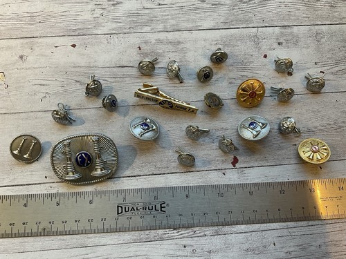 ORIGINAL VINTAGE HUNTINGTON LONG ISLAND NY FIRE DEPARTMENT PINS