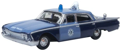 Oxford Diecast 87FF60002 1960 Ford Fairlane Sedan Massachusetts State Police Car