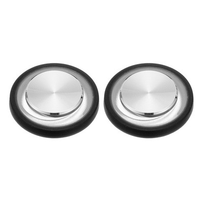 2Pcs Mobile Phone Game Joystick Plating Spiral Game Control Joystick Black
