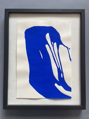 Yves Klein Original Painting Art Minimalist Interior Design Blu French Arte E50