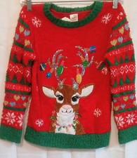 Christmas reindeer sweater girls size 6x