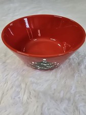Vtg Waechtersbach Christmas Tree Lg Red Serving Salad Vegetable Bowl 9" W German
