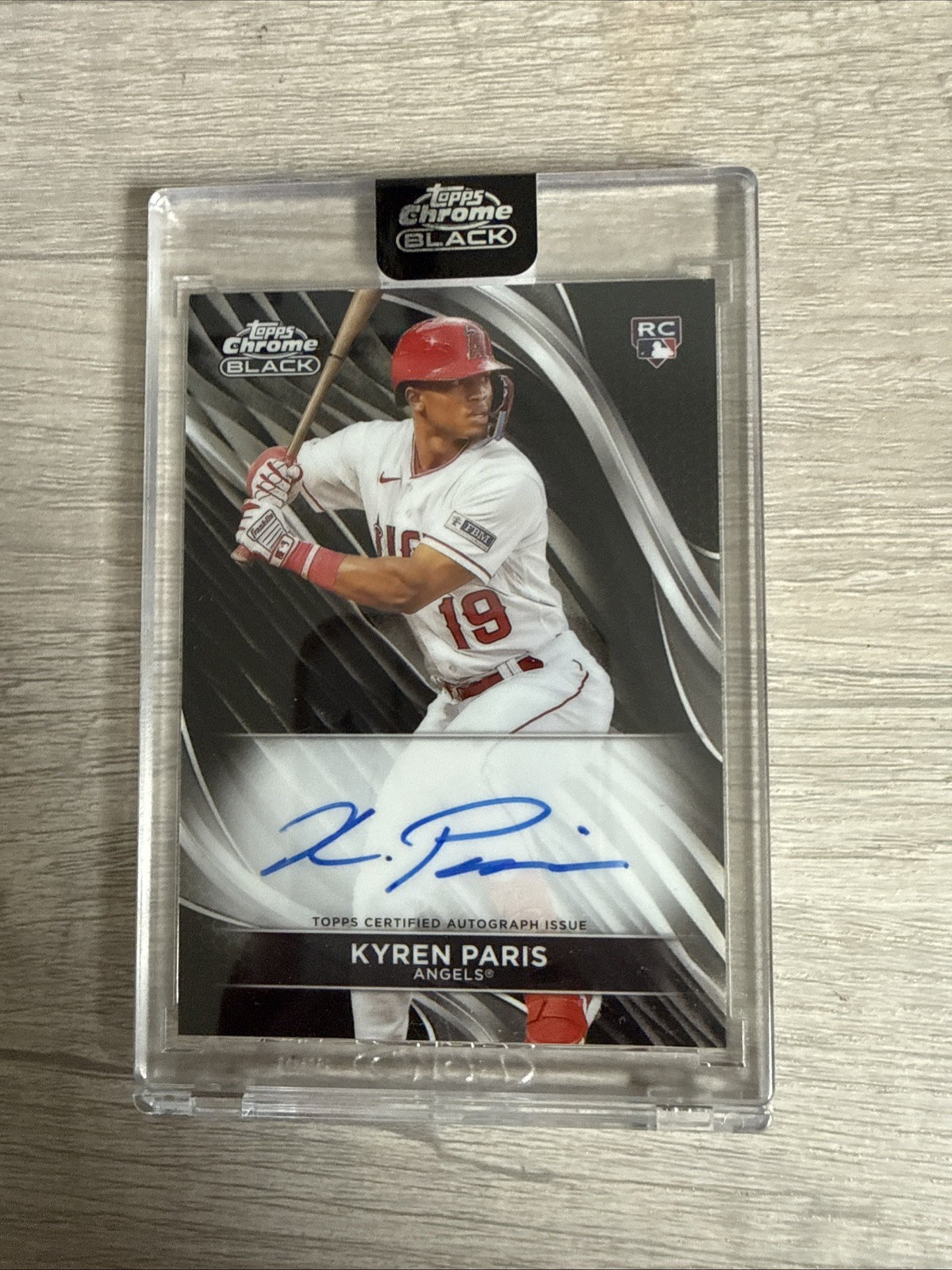 2024 Topps Chrome Black Kyren Paris Angels Rookie Autograph Auto